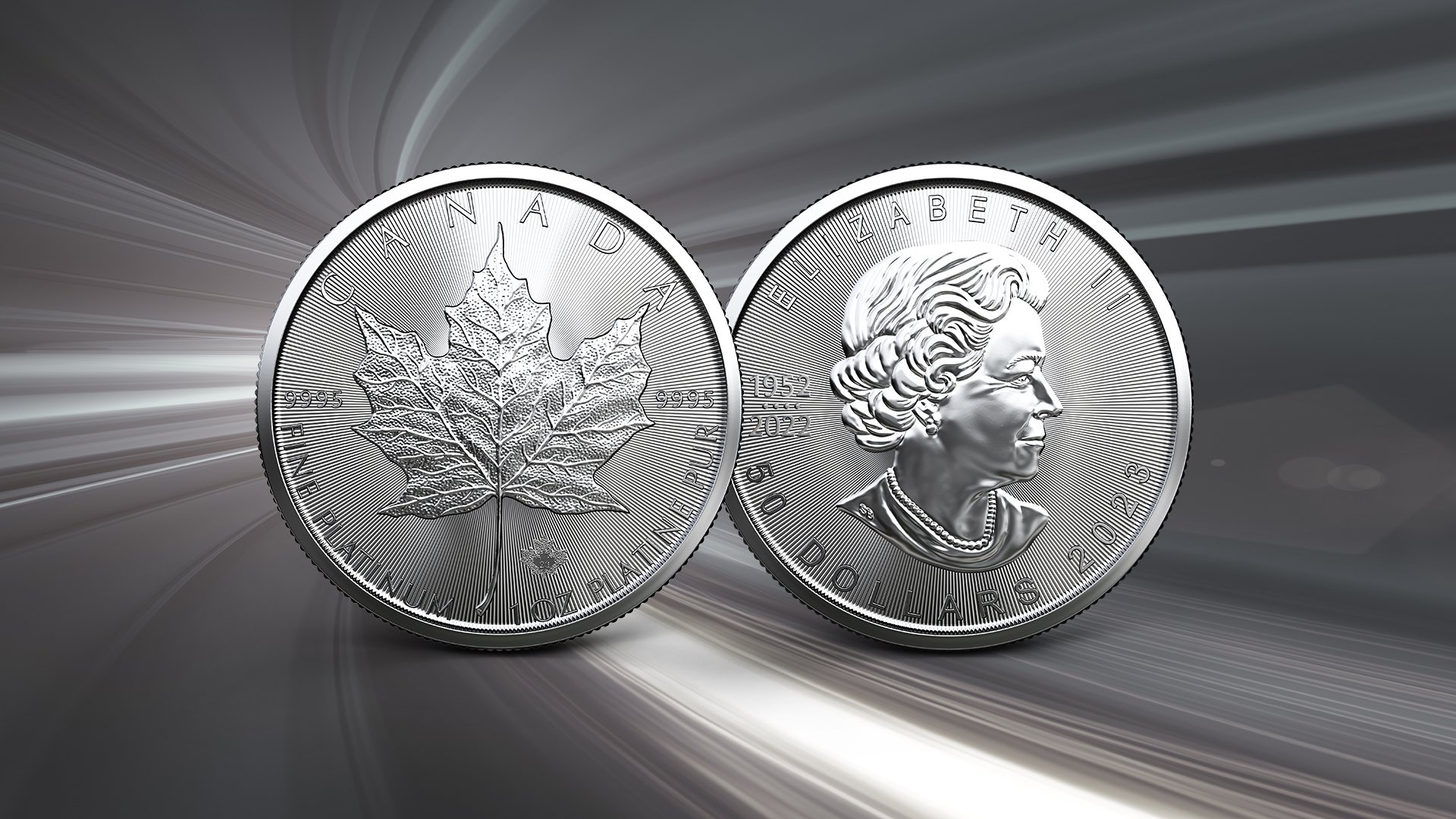 1 oz Pure Platinum Maple Leaf bullion coin 2023 1 oz Pure Platinum Maple Leaf bullion coin from the Royal Canadian Mint