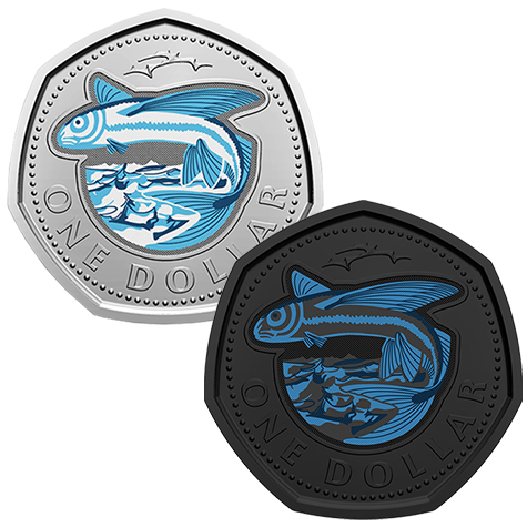 image Barbados $1 Glow-in-the-Dark “Flying Fish” Circulation Coin