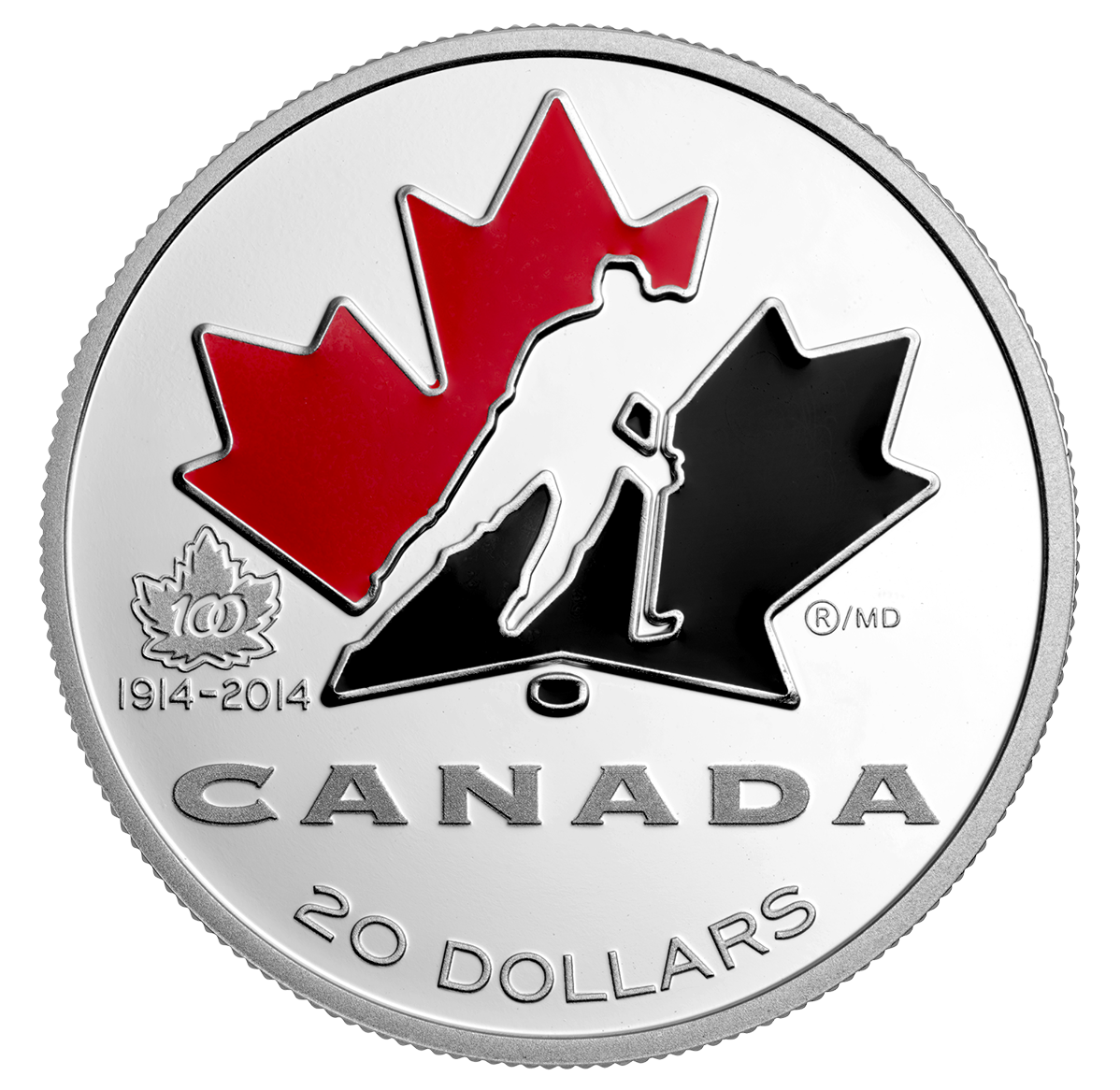 1 oz. Fine Silver Coin - 100th Anniversary of Hockey Canada - Mintage:  7,500 (2014)