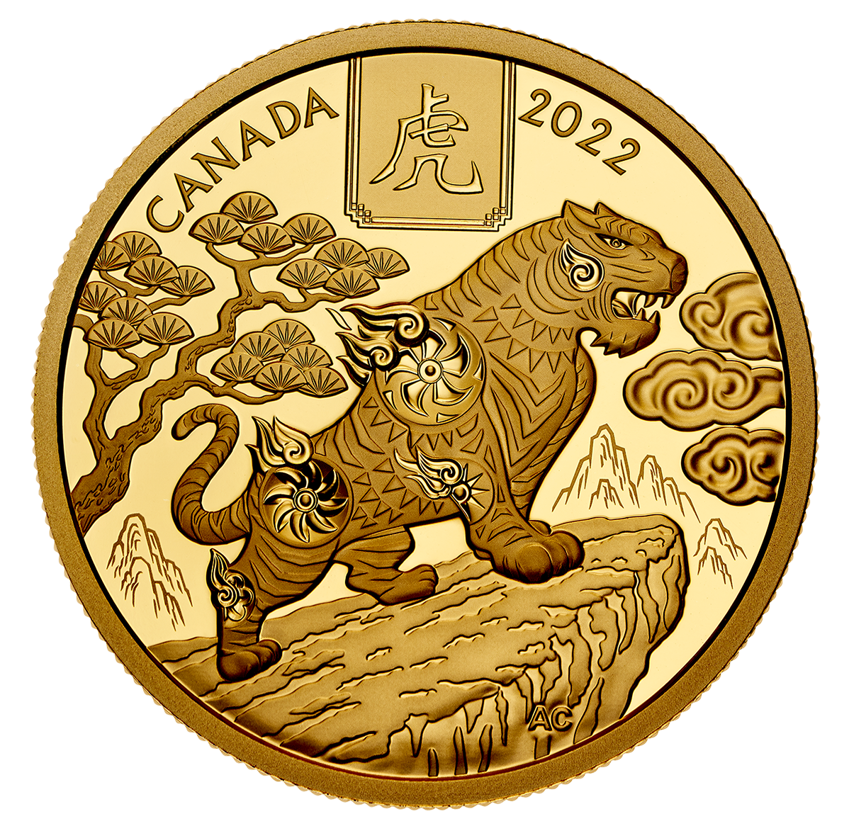 $100 Pure Gold Coin - Lunar Year of the Tiger (2022) | The Royal Canadian  Mint