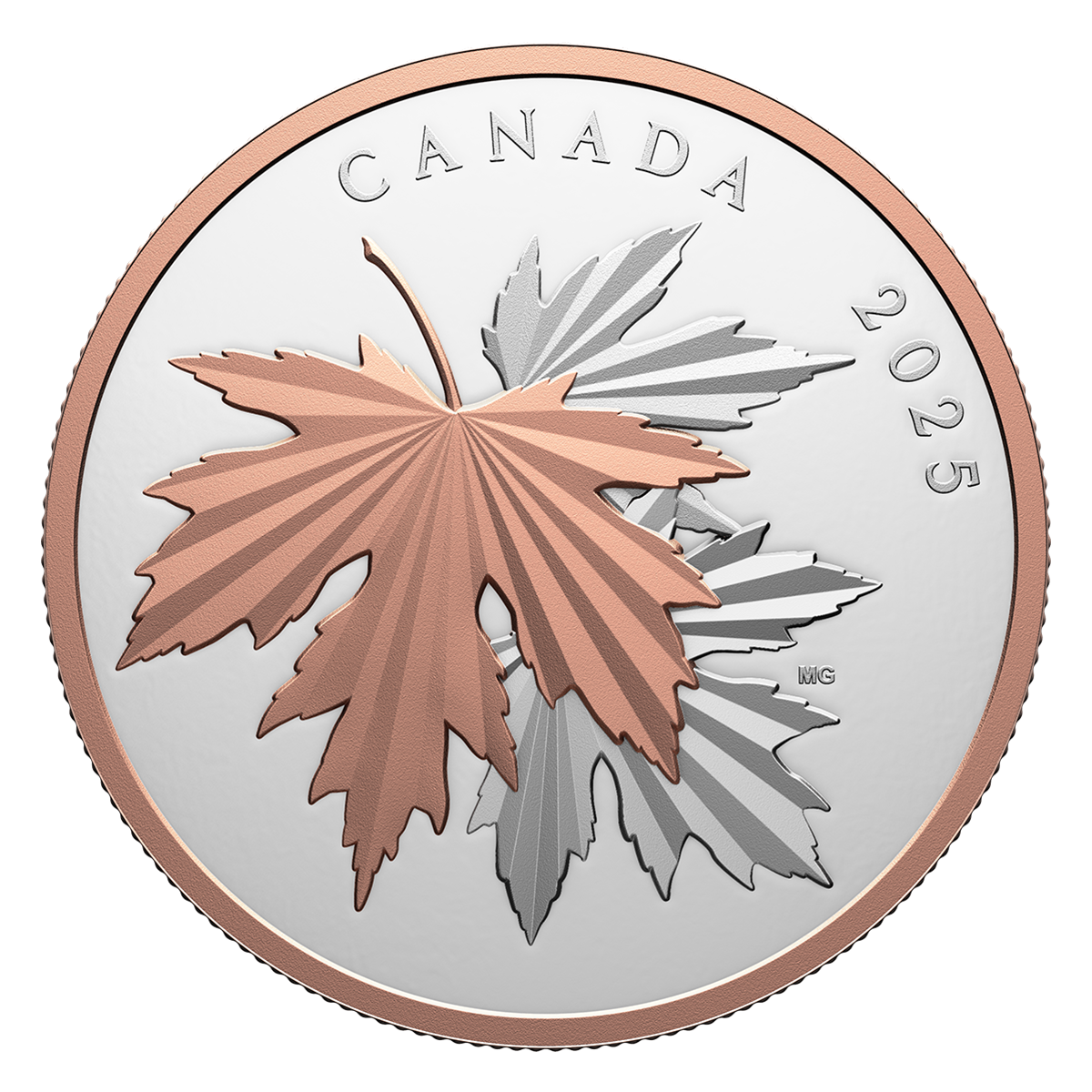 Gleaming Maple Leaves – 10 oz. Fine Silver Coin