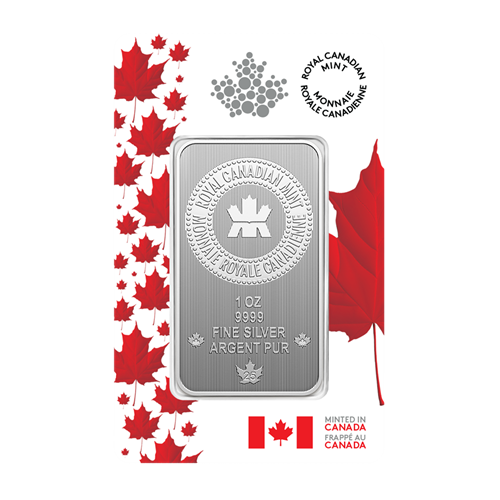 Pure Silver Bar in Proudly Canadian packaging - 1 oz. 99.99% Pure Silver 2025 (Premium Bullion)